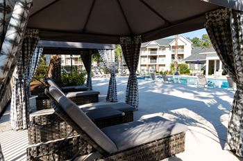 Pool with cabana